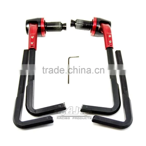 BJ-LG-003 Bent Style Universal Red 7/8" 22mm CNC Motorcycle Brake Lever Guard photo-3