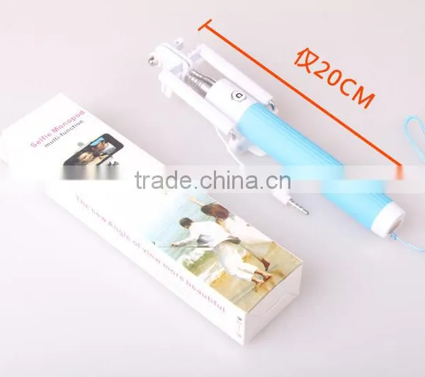 Hot New Lovely Chirstmas Gift Extendable Handheld Mini Foldable Monopod Blue Tooth Selfie photo-3