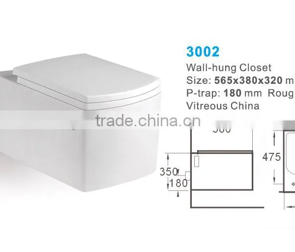 Ceramic Wall Hung Toilet and Wall wc for Hotel Toilet photo-2