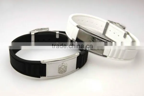 Innovative Products for Import Energy Silicone Bracelet With Stainless Steel Buckle Made in China photo-3