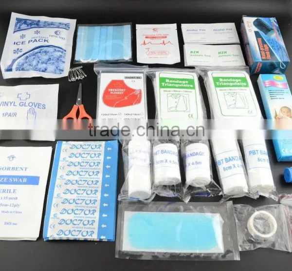Emergency First Aid Travel Kit in Red Cross Bag for Outdoor Treatment photo-4