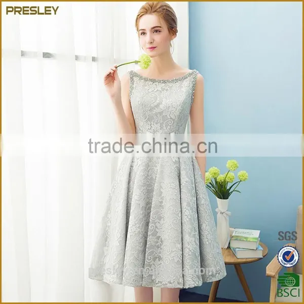 Presley Oem Wholesale Ladies Suits Lace Red Design New Model Girl Dress photo-3