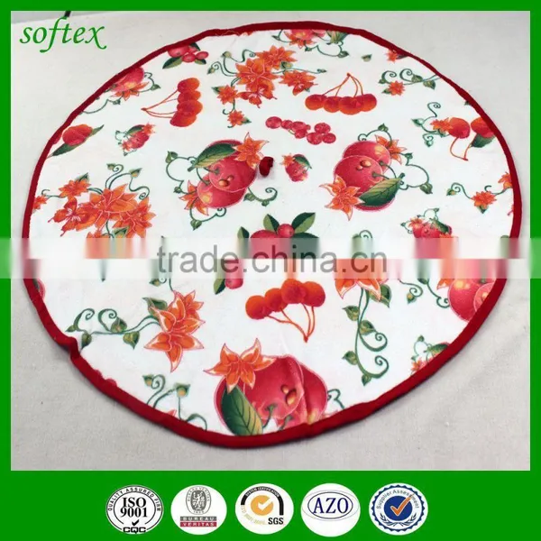 China Supply Round Type Printing Cotton Kitchen Towel With Ties photo-4