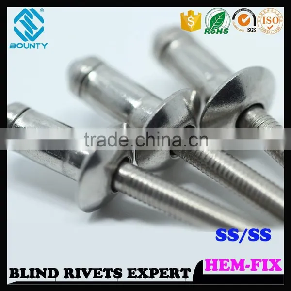 HIGH QUALITY FACTORY STRUCTURAL ANTI VIBRATION STEEL CSK HEAD HEM-LOCK POP RIVET photo-5