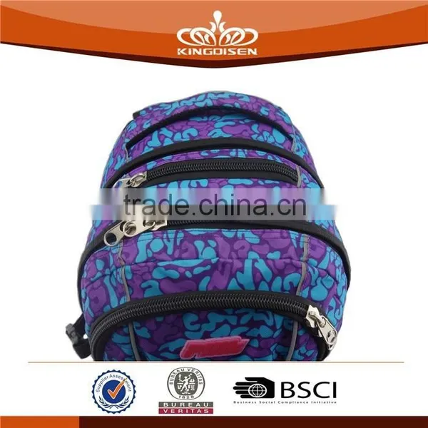 2015 Waterproof Blue and Purple Leisure Backpack photo-2