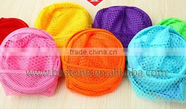 Mesh Folding Colorful Laundry Clothes Basket photo-4