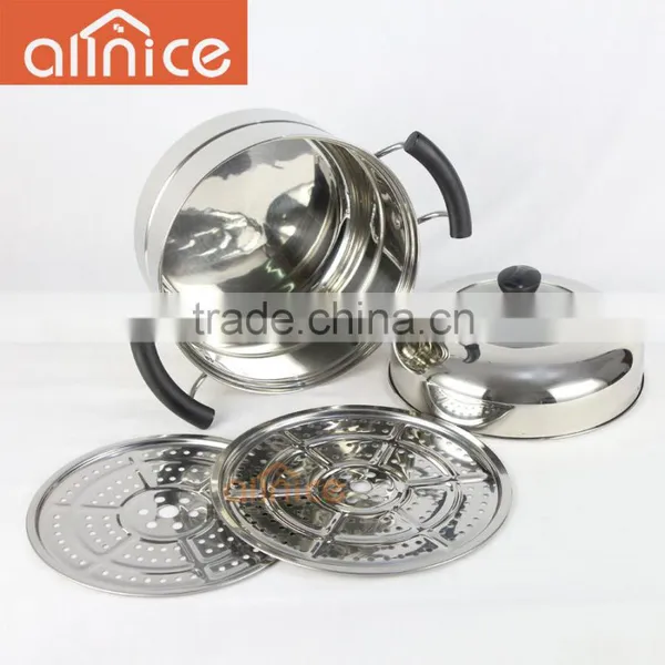 Allnice-30cm Capsulated Bottom Stainless Steel Steamer Pot photo-3