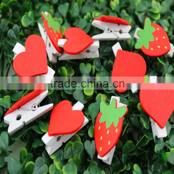 Heart Shaped Clips New Product Decorative Wood Clip photo-3