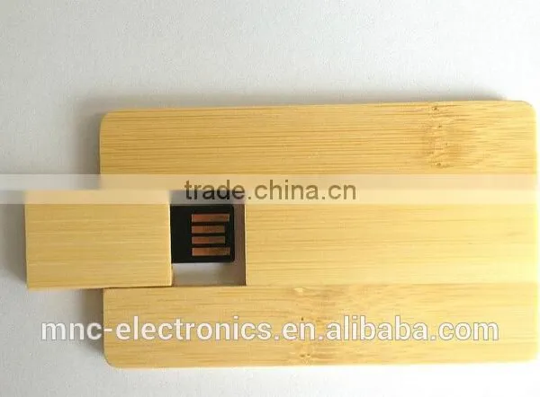 ECO Friendly Wooden Material Personalized Laser Engraving Logo 16GB Credit Card Usb Flash Pen Drives photo-3