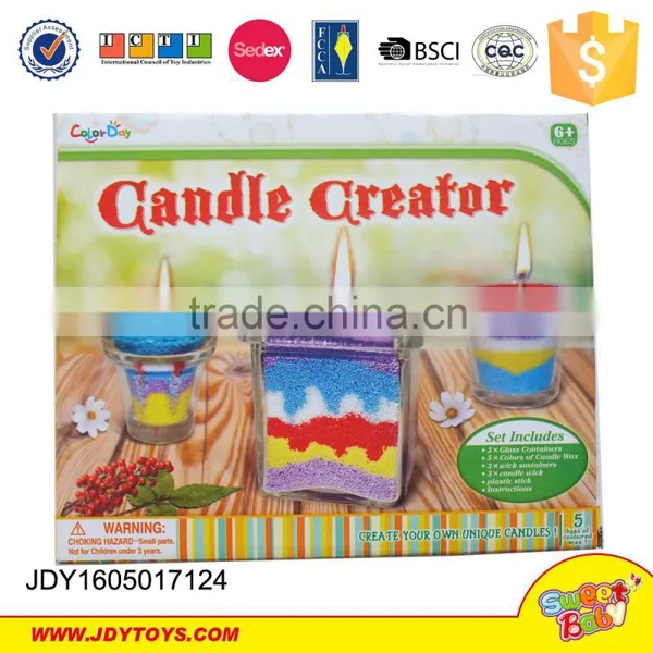 wholesale candle toy colorful sand art with all certiicate promotive gift