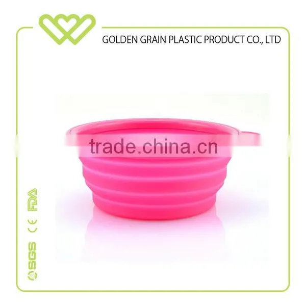 Hot Selling Wholesale Promotional Silicone Foldable Travel Silicone Bowl
