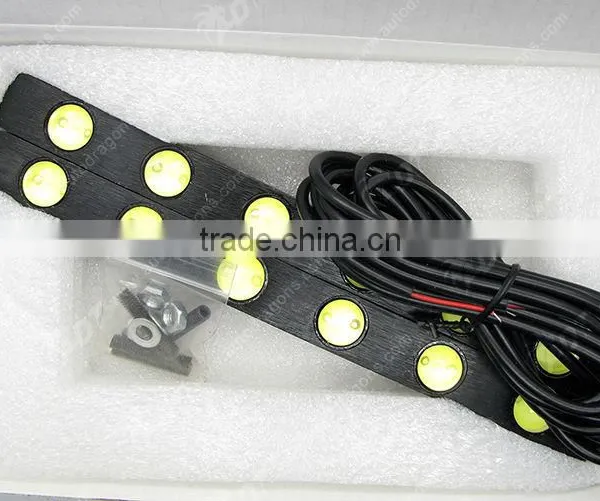 2 x Super White 6LED Car Daytime Running Light DRL Daylight Kit 12V DC Head Lamp photo-3