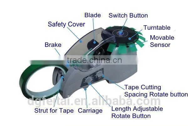 High Quality ZCUT-10 Automatic Carousel Tape Cutter Adjustable Adhensive Tape Dispenser photo-3