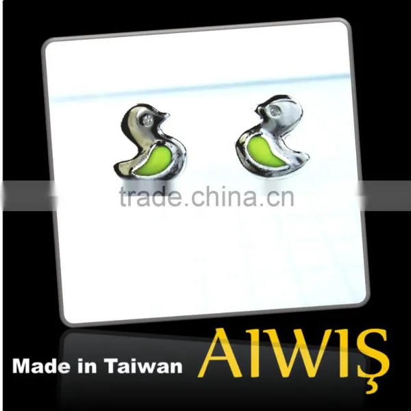 Hottest High Quality Cute Duck Deisgn Sterling Silver Earring Gifts photo-2