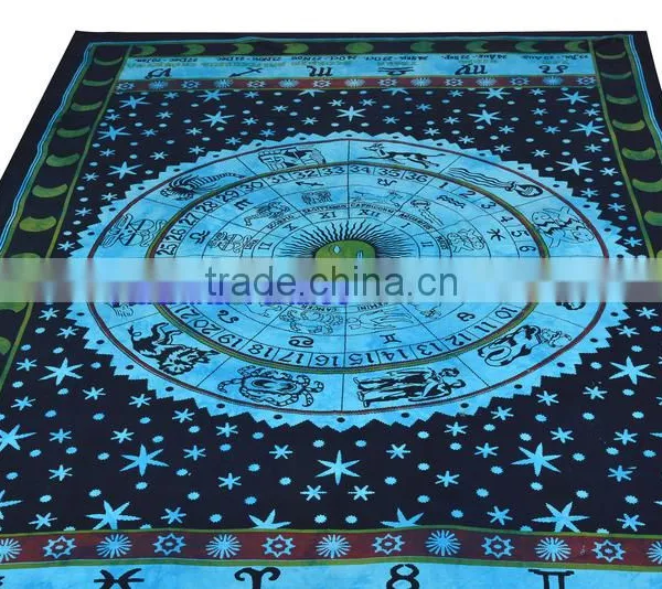 Sanganeri Printed Mandela Tapestry Wall Decor Throw Table Cover 100% Cotton Bedspread Indian Jaipur Manufacturer & Wholesaler photo-2