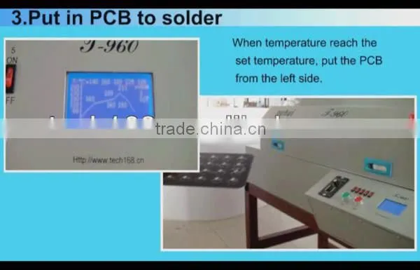 LED Reflow Soldering,Puhui Infrared Reflow Oven T-960 for LED Soldering, Air Wave Oven,quartz Infrared Heating Element, photo-3
