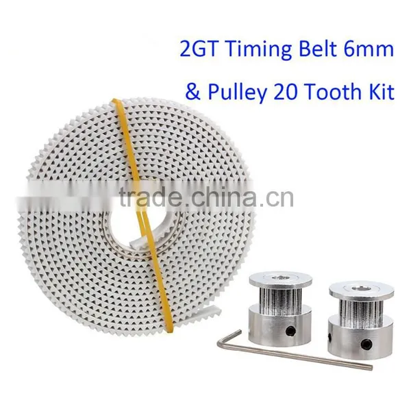 2GT Timing Belt With Steel Core Wire and GT2 Timing Pulley Industrial 3D Printer for Sale