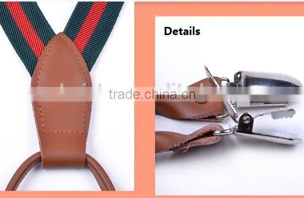 High Quality Genunine Leather Fittings Kids Suspender Clips photo-5