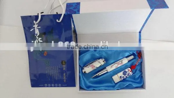 Present Blue + White Porcelain USB 32GB 2.0 Flash Drive Memory Stick Pen Thumb photo-3