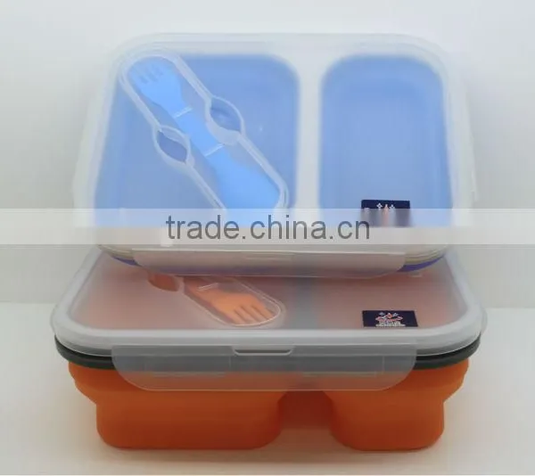 2013 High Quality and Durable Foldable Silicone Non-stick Concetrate Lunch Box