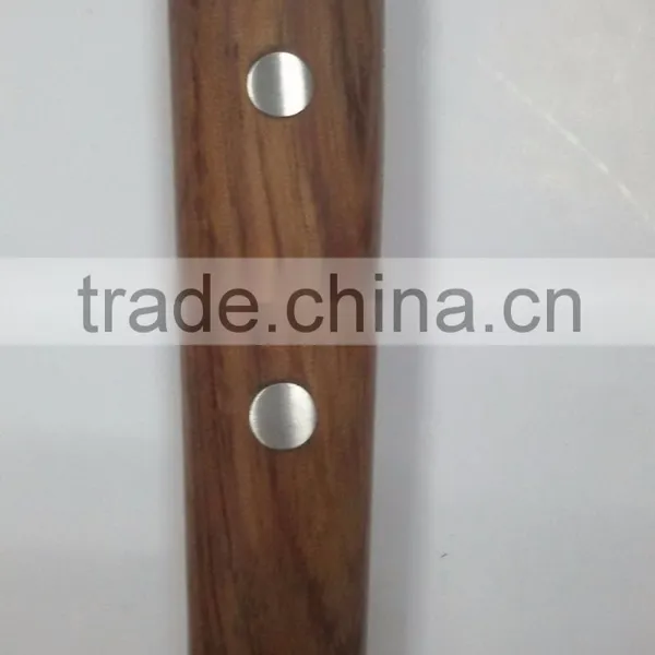 Colour Wooden Handle 5 Piece Set Containing Chopper Frozen Meat Knife photo-3
