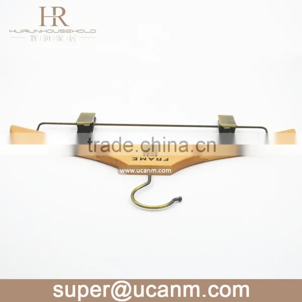 HRW-FF1GP Wooden Luxury Clothes Hanger,wooden Clips Hanger photo-3