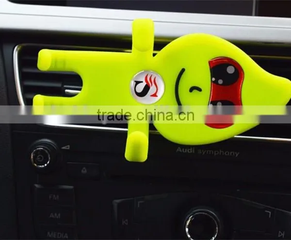 No Charger Desktop Phone Stand Compatible Brand Cartoon Face Multi-functuional Car Holder photo-6