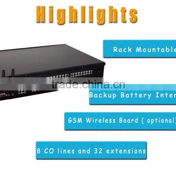 Wireless GSM CDMA PBX Sysytem With Billing Software TP832-832 photo-3