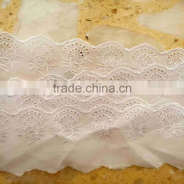 T/c Scalloped Lace Trimming,embroidery Designs on Tulle photo-3