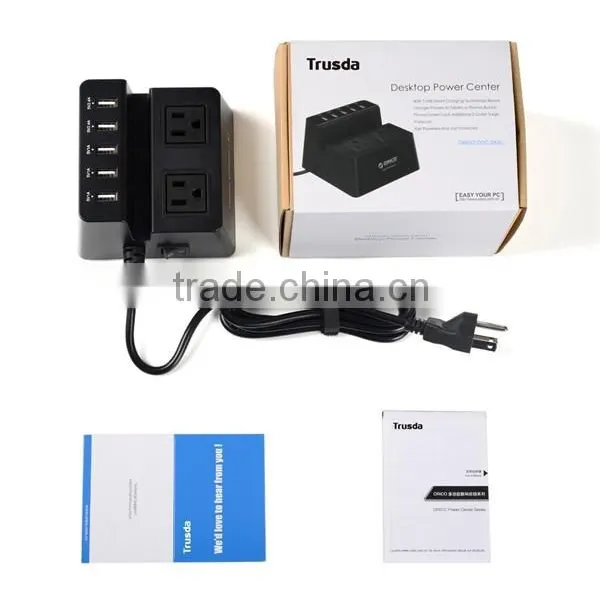 5 Port US Usb Wall Charger With Surge Protector photo-6