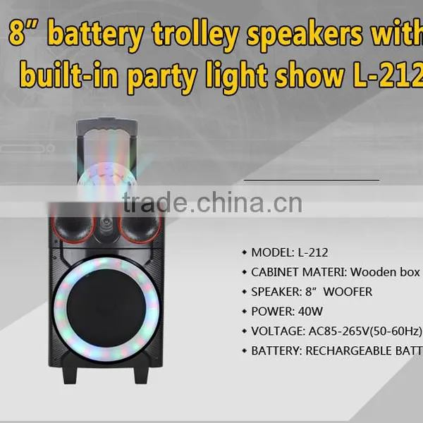 Hoxen 8" Active Bluetooth Speakers Box With Disco Ball Light Show L-212 photo-3