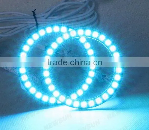 Factory Cheap Car Lamps 12V DC High Light Color Change 100mm RGB Angel Eyes With IR in Auto Lighting System photo-2