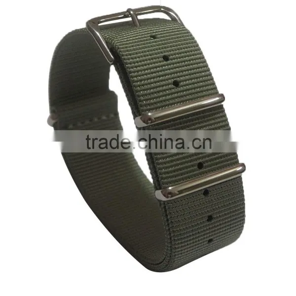22mm Gray Military Import Nylon Nato Watch Band