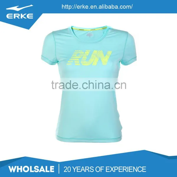 ERKE Wholesale Polyester Lightweight Cool Running Short Sleeve Top Womens Tee Shirt photo-6