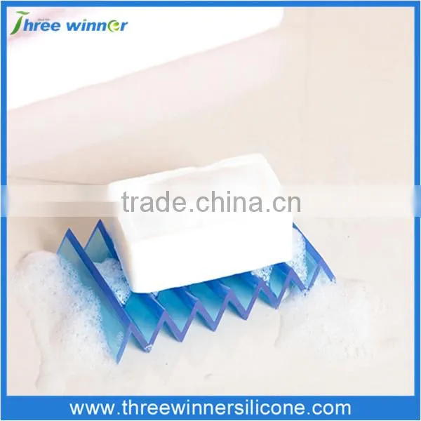 Organic Anti Slip Soap Holder Bathroom Colorful Silicone Soap Holder photo-6