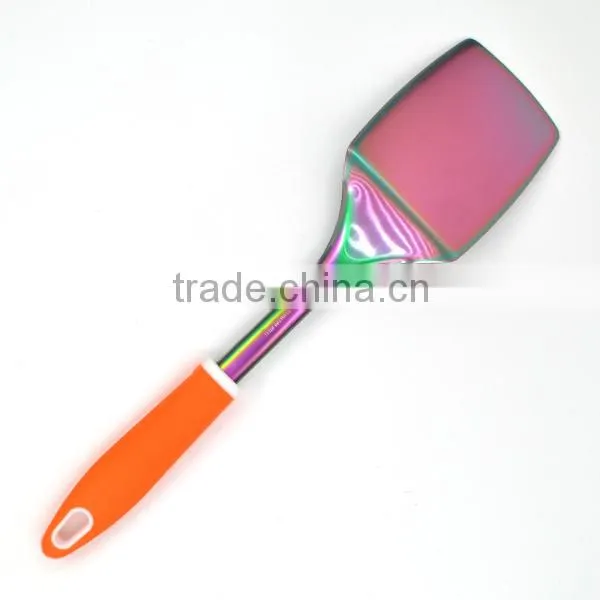 2016 Best Selling Non-stick TPR Handle Titanize Kitchen Steak Turner photo-2