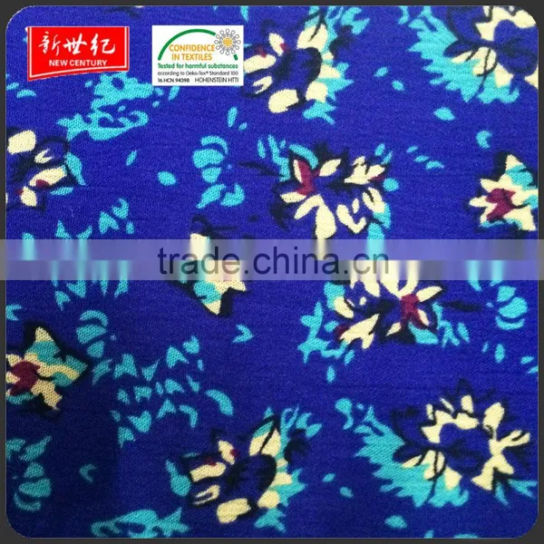 Oeko-tex Standard 30*24 135gsm Print Crinkle Rayon Fabric, Plain Crepe Viscose Fabric photo-5