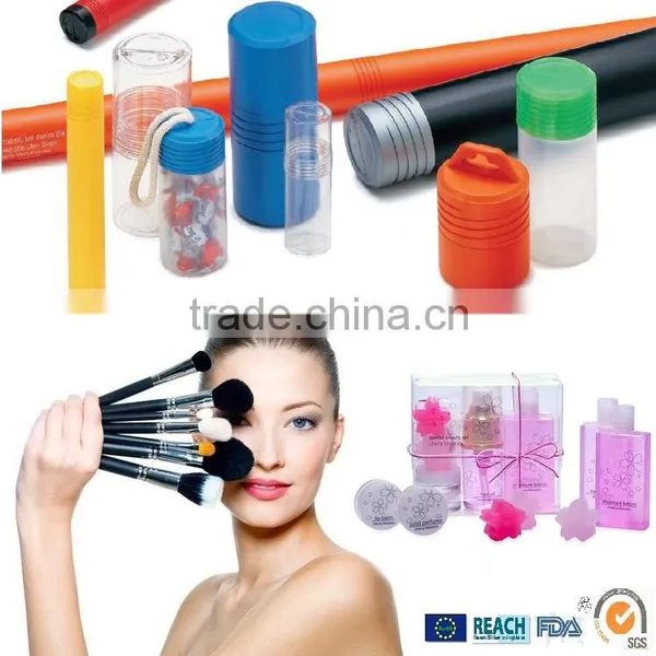 Rectangular Square Clear Packing Case Tool Products Display Kit Round Telescopic Makeup Tube Cosmetic Packaging Boxes for Brush photo-2