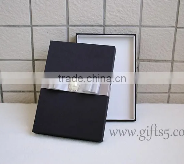 Custom Handmade Luxury Black Wedding Invitation Gift Boxes photo-5