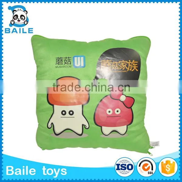 Plush Cartoon Printing Pillow Within Quilt