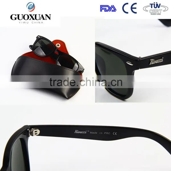 Metal Logo Embossed Promotional Custom UV400 Cat.3 Polarized Sunglasses Color photo-3