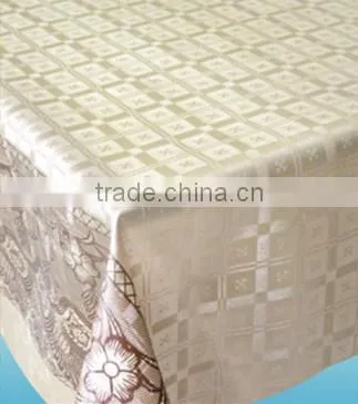 YW-3663 Embossed PVC Tablecloth With Non-woven/fannel Backing