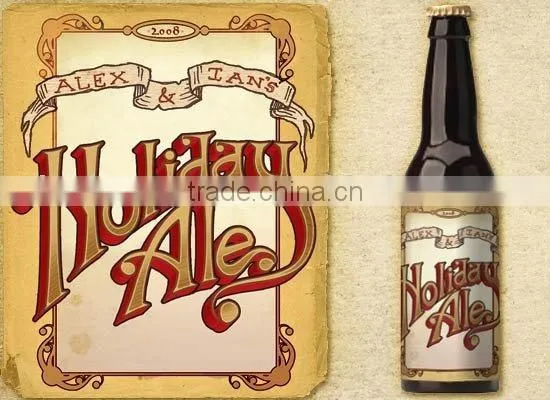 Pretty Beer Bottle Label
