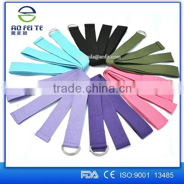 New Products 2016 Adjustable Yoga Stretch Strap D-Ring Training Belt Waist Leg Fitness Tools photo-3