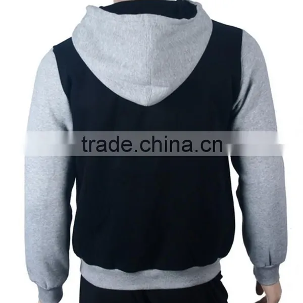 2015 Latest Design Zipper Up 100% Cotton Plain Hoodie photo-4