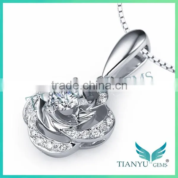 Fine Moissanite Jewelry Bella Moissanite Fine Jewelry Floating Moissanite Pendant photo-2