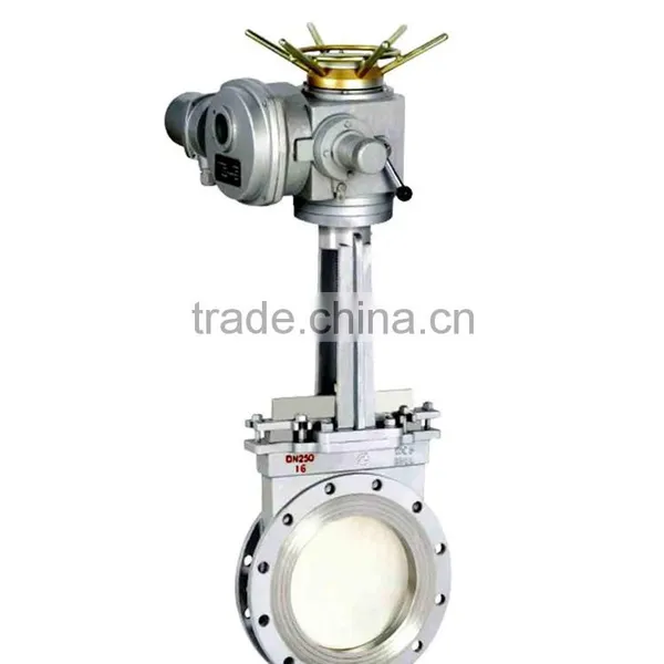 high quality flange fire fighting gate valve with electric actuator