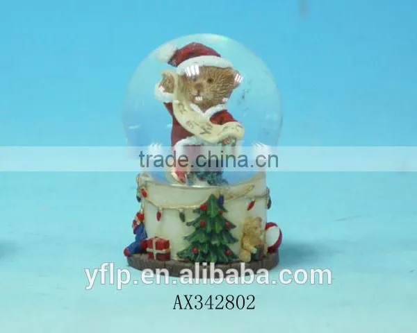 Polyresin Teddy Beer Snow Globe, Christmas Style's Gift photo-2