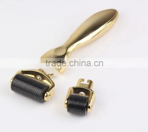 Professional Body Massager 1200 Needles Stainless Golden Micro Needle Therapy Derma Roller photo-6