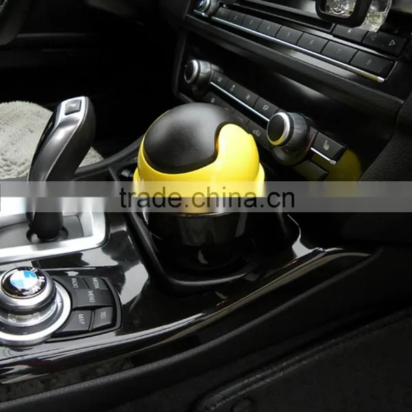 Plastic Trash Rubbish Bin Mini Garbage Can for Car Blue Case Holder Portable photo-2